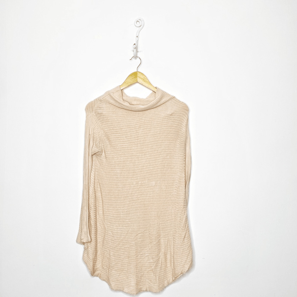 We The Free for Free People Lovers Ribbed Split Back Pullover WOMENS XS